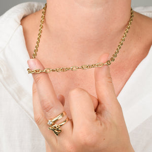 vintage gucci link necklace, folklor vintage jewelry canada