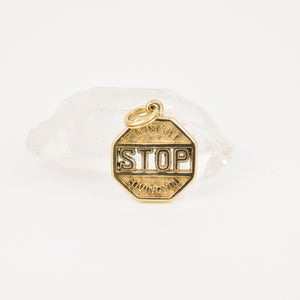 Vintage gold charm, folklor vintage jewelry canada