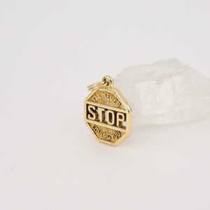 Vintage gold charm, folklor vintage jewelry canada