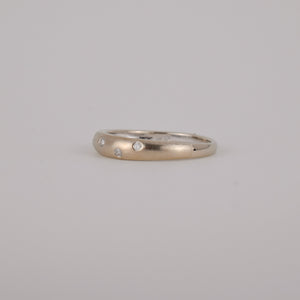 14k white gold diamond constellation ring, folklor