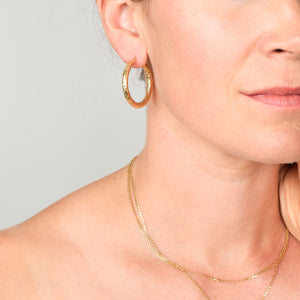 14k gold vintage hammered hoop earrings, folklor vintage jewelry canada