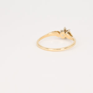 vintage diamond flower cluster ring, folklor vintage jewelry canada