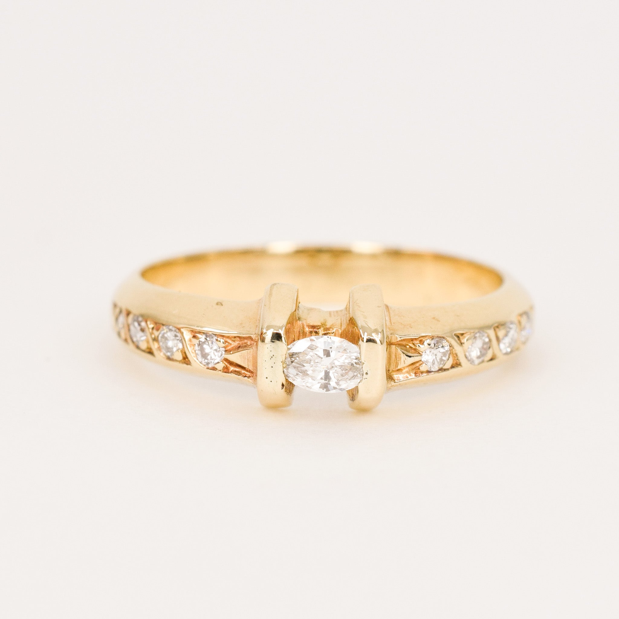 vintage unique engagement ring, folklor vintage jewelry canada