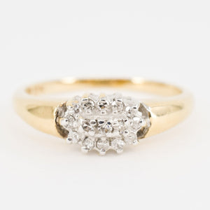 vintage edgy cluster ring, folklor vintage jewelry canada