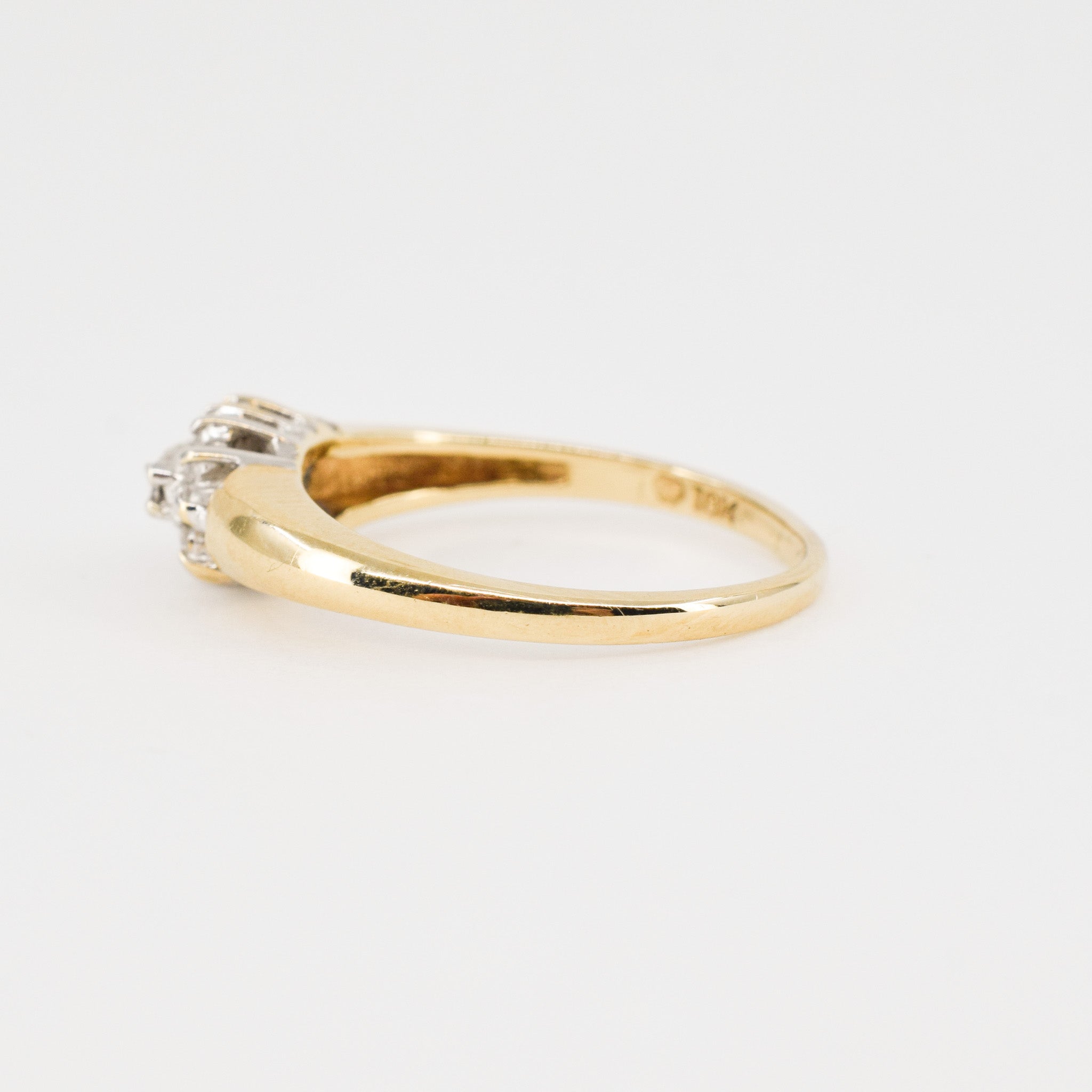 vintage edgy cluster ring, folklor vintage jewelry canada