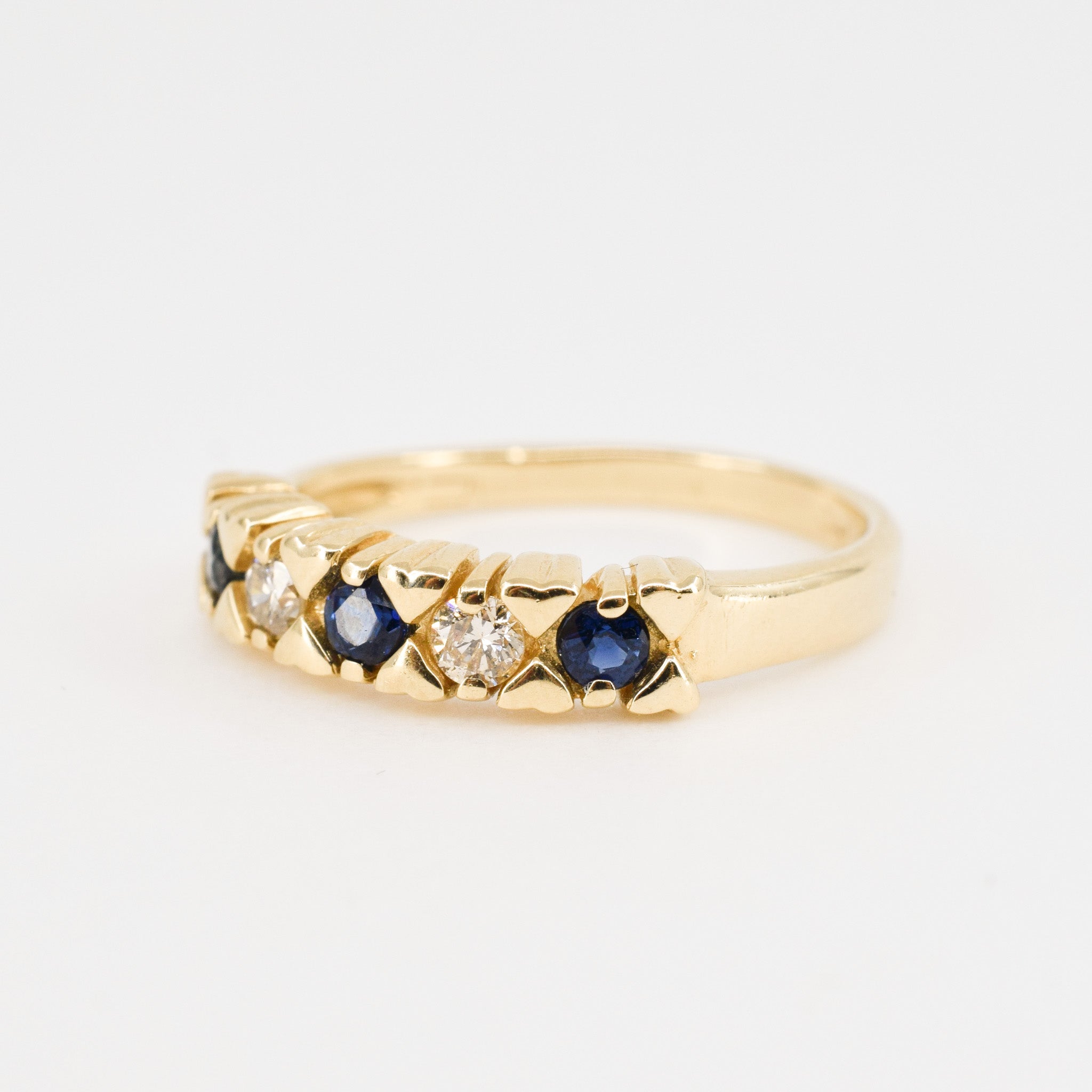 vintage sapphire and diamond ring, folklor vintage jewelry canada