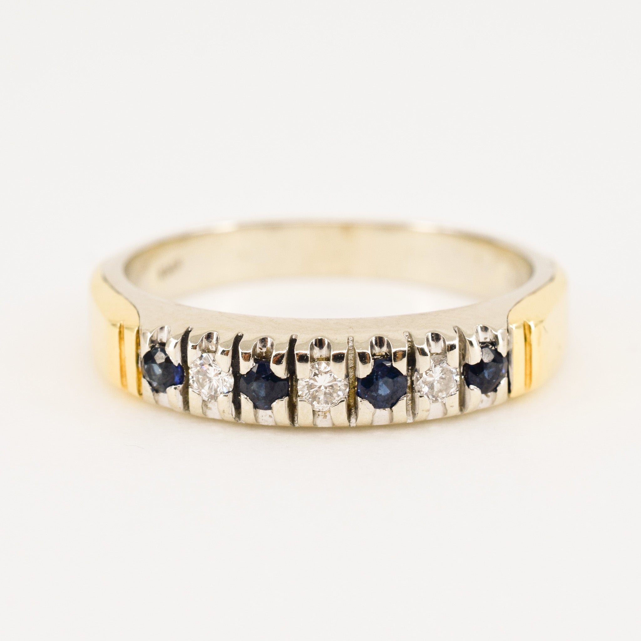 vintage retro sapphire and diamond ring, folklor vintage jewelry canada