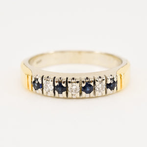 vintage retro sapphire and diamond ring, folklor vintage jewelry canada