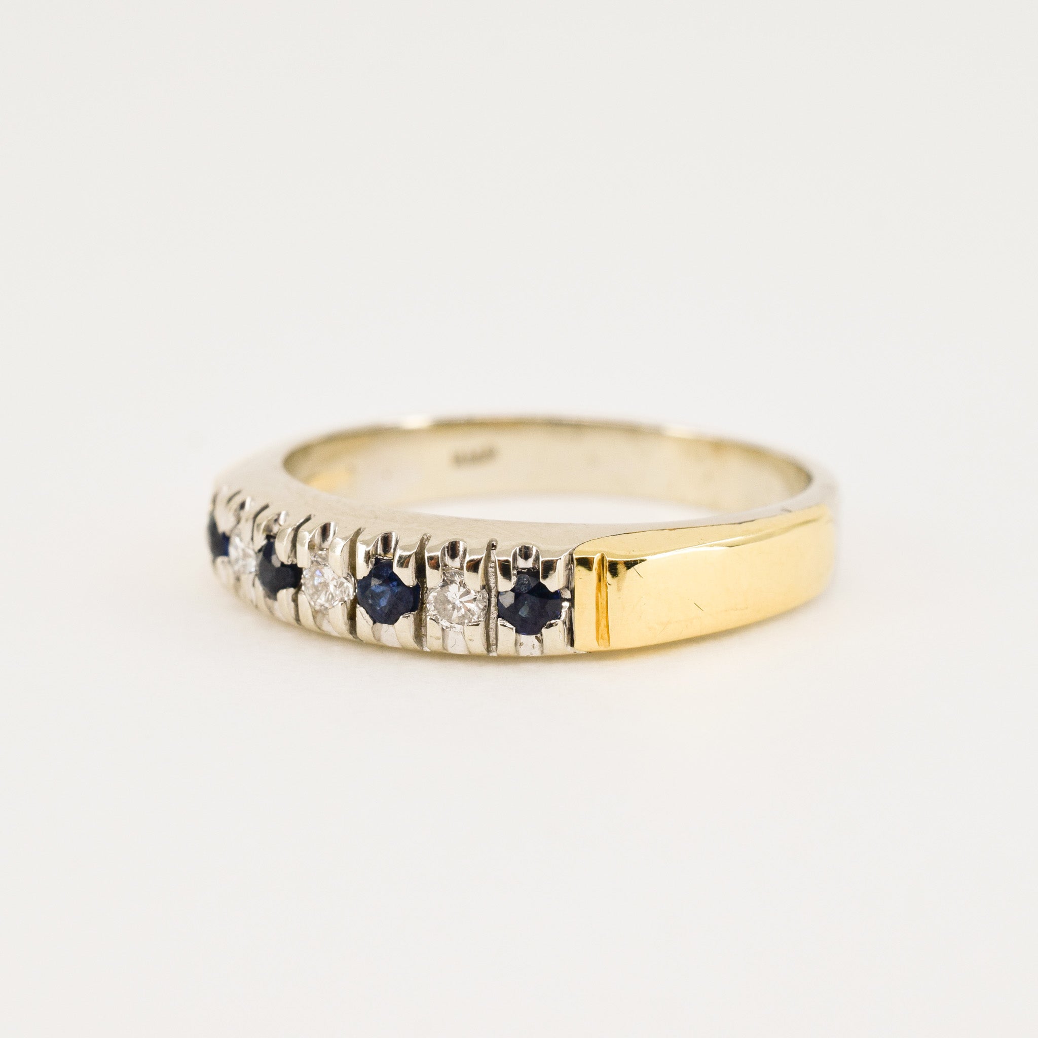 vintage retro sapphire and diamond ring, folklor vintage jewelry canada