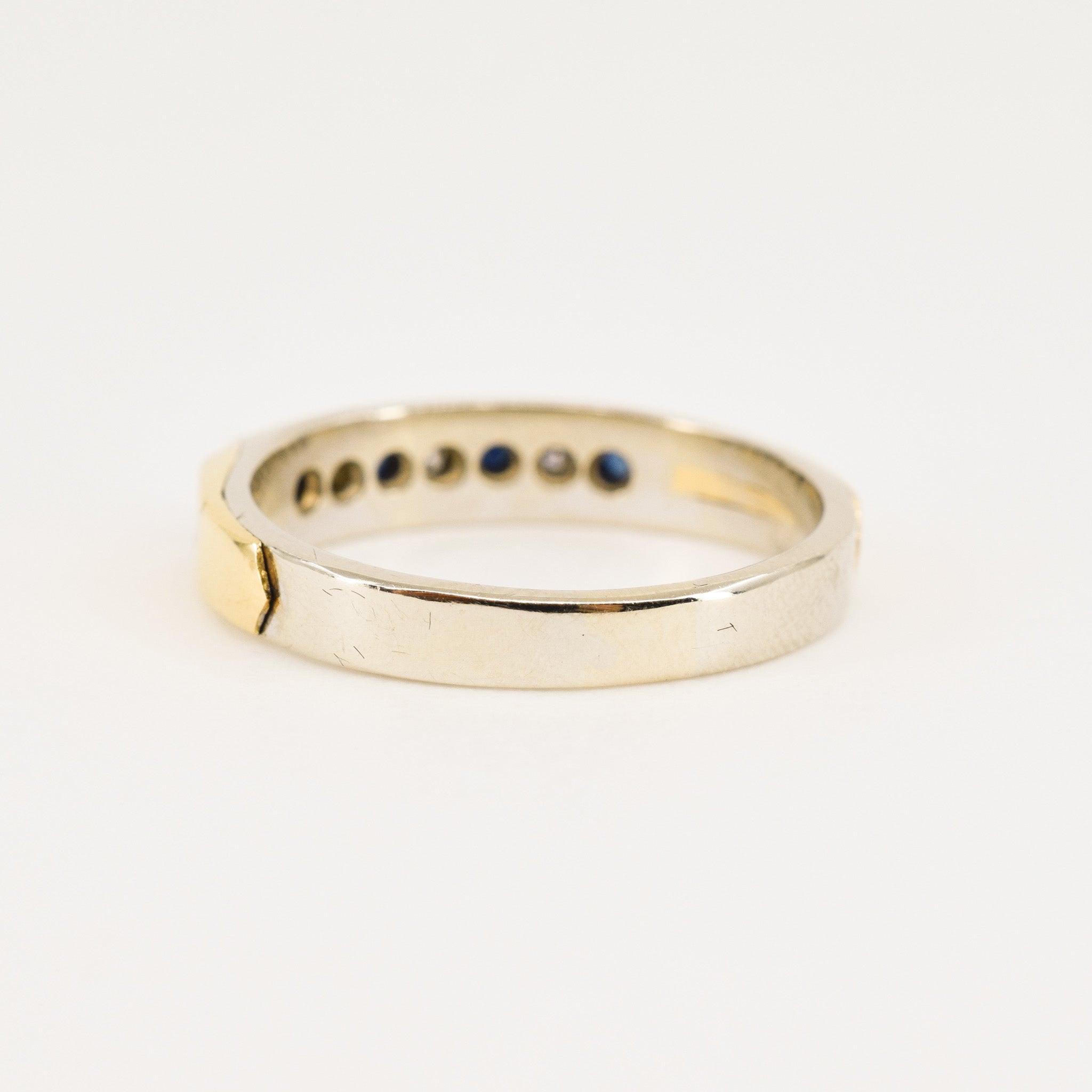 vintage retro sapphire and diamond ring, folklor vintage jewelry canada