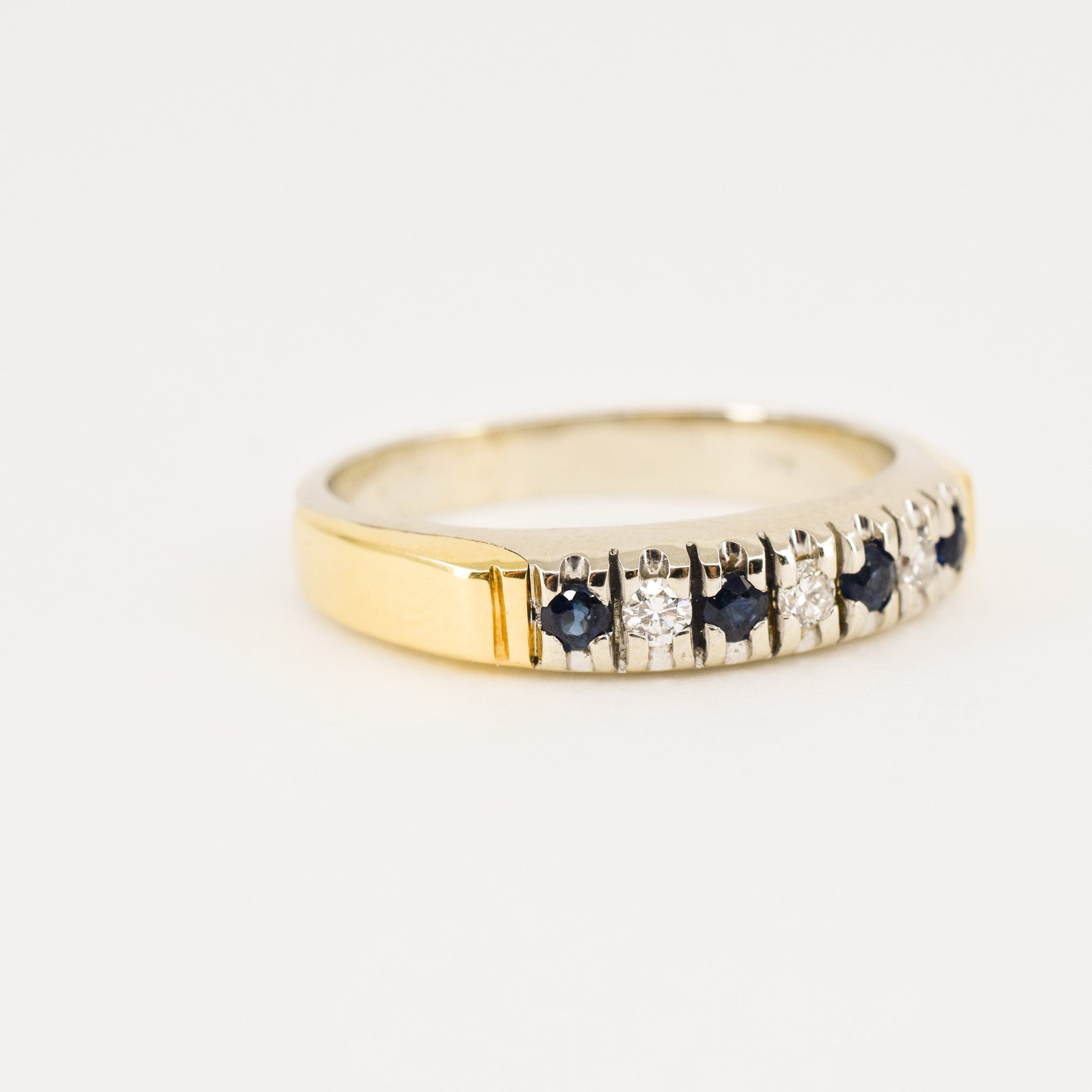vintage retro sapphire and diamond ring, folklor vintage jewelry canada