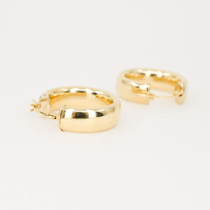 vintage gold hoop earrings, folklor vintage jewelry canada