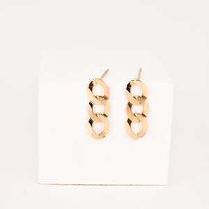 vintage curb chain earrings, folklor vintage jewelry canada
