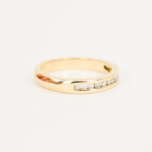 vintage diamond channel set band, folklor vintage jewelry canada