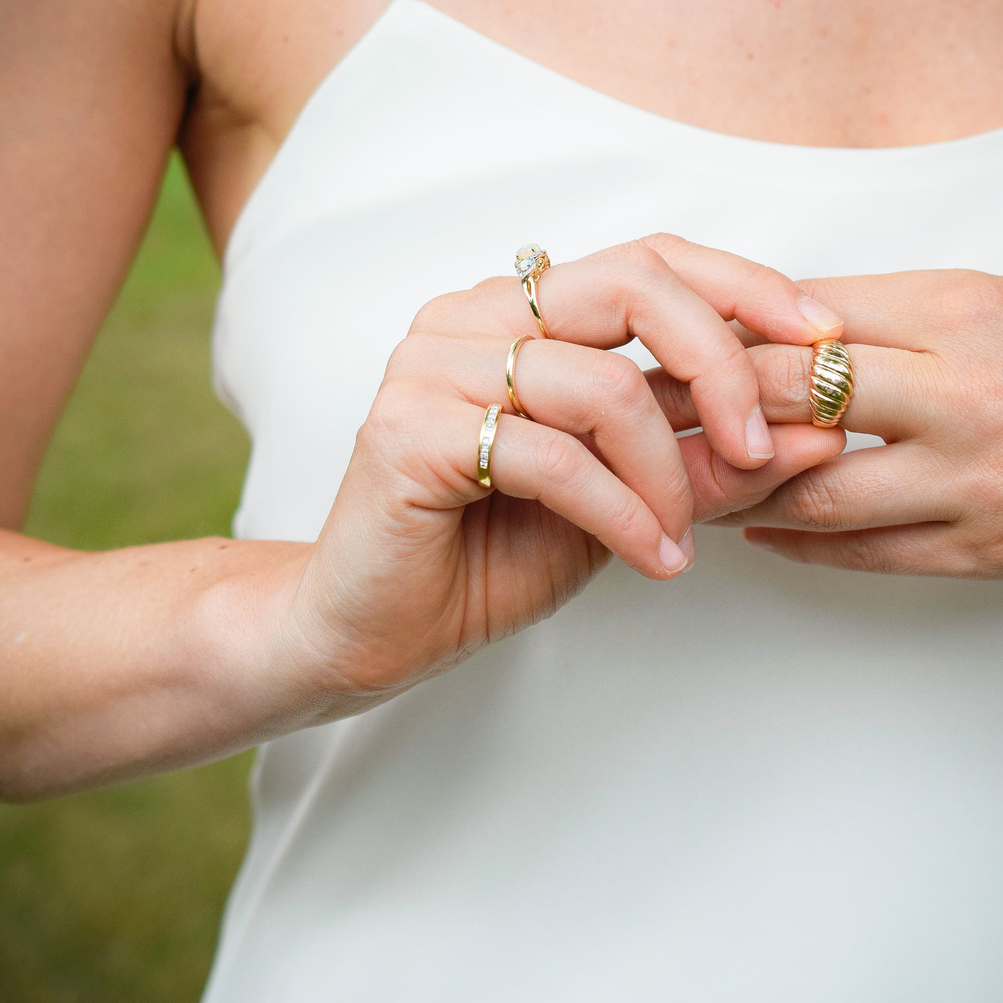 Princess Cut Diamond Band