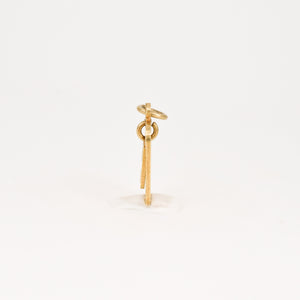 vintage gold H pendant, folklor vintage jewelry canada