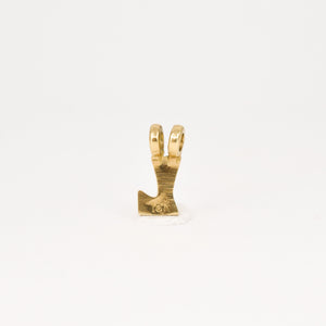 vintage 'L' gold charm pendant, folklor vintage jewelry canada