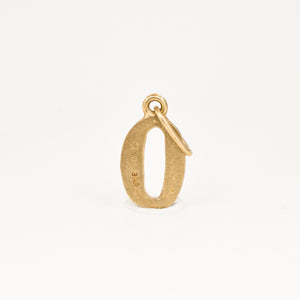 vintage cursive 'O' pendant, folklor vintage jewelry canada
