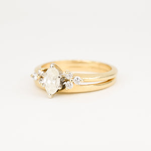 vintage gold marquise diamond engagement ring, folklor vintage jewelry canada