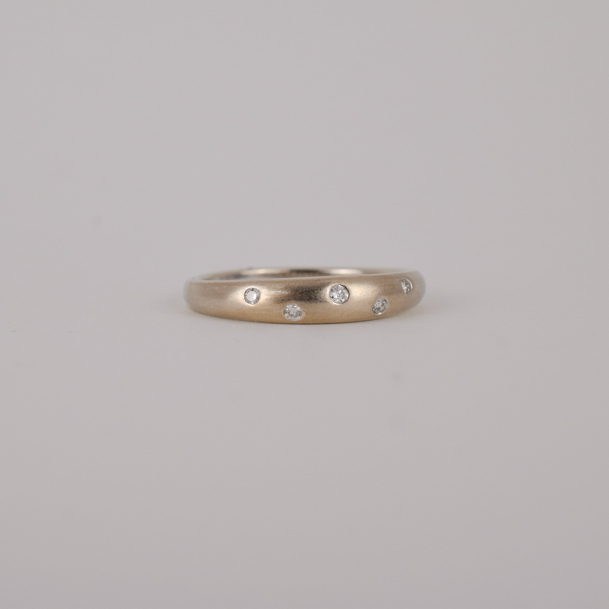 14k white gold diamond constellation ring, folklor