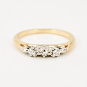 antique dainty trilogy ring, folklor vintage jewelry canada