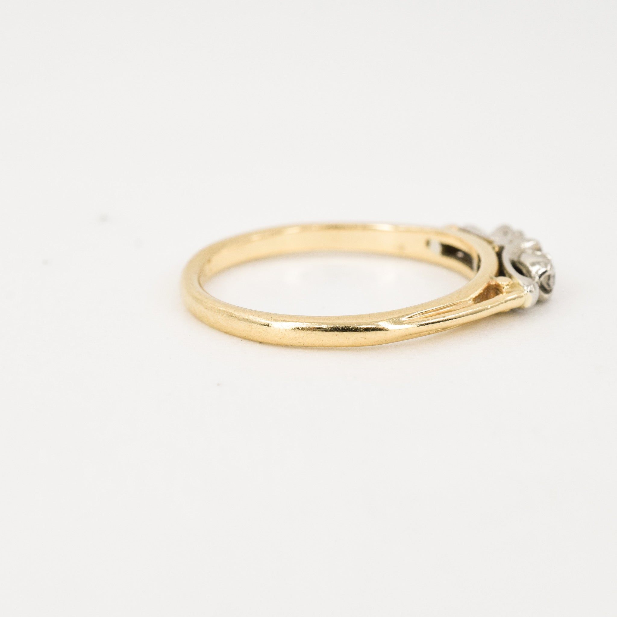 antique dainty trilogy ring, folklor vintage jewelry canada
