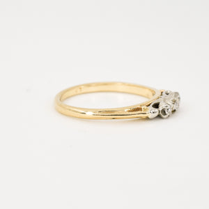 antique dainty trilogy ring, folklor vintage jewelry canada