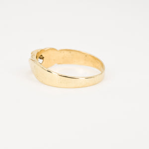 antique gold diamond belcher engagement ring, folklor vintage jewelry canada
