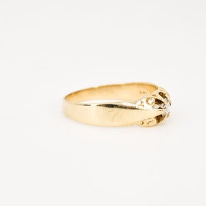 antique gold diamond belcher engagement ring, folklor vintage jewelry canada