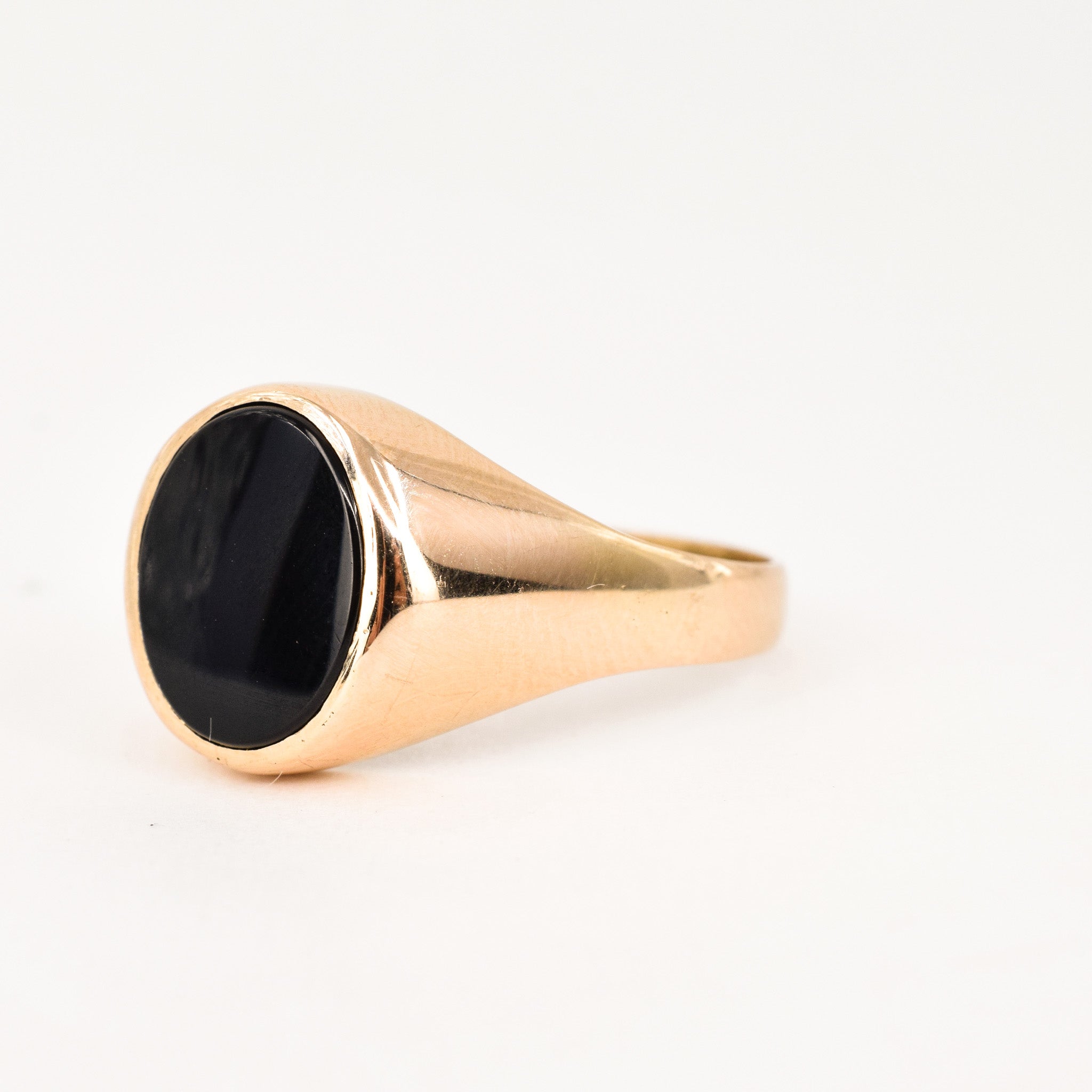 vintage gold onyx ring, folklor vintage jewelry canada
