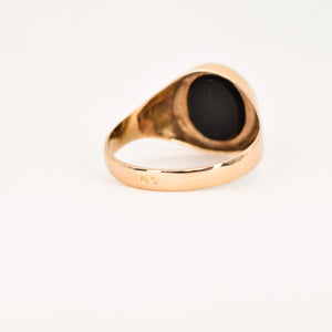 vintage gold onyx ring, folklor vintage jewelry canada