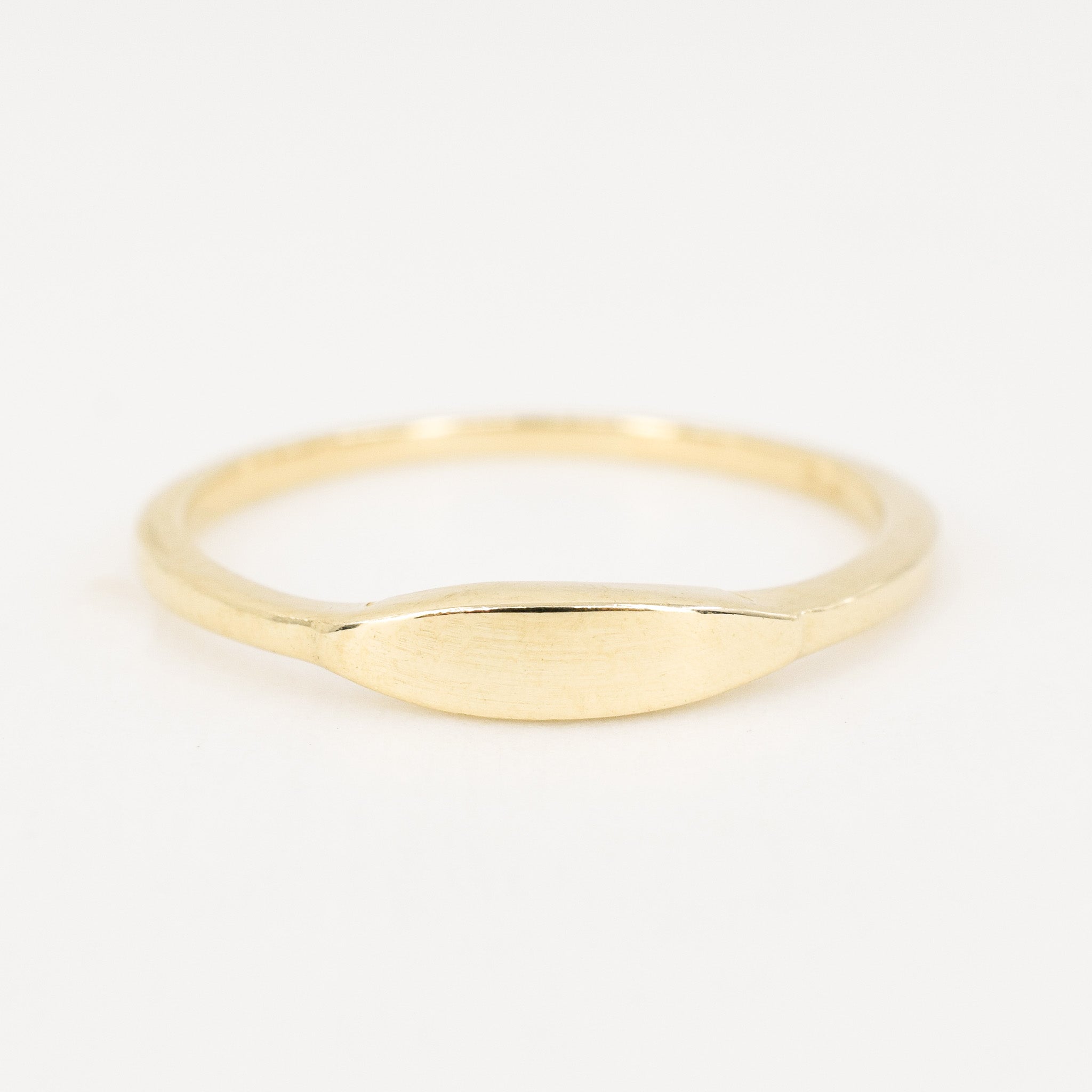 vintage gold ID ring, folklor vintage jewelry canada