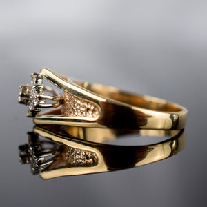 Bold Diamond Cluster Ring