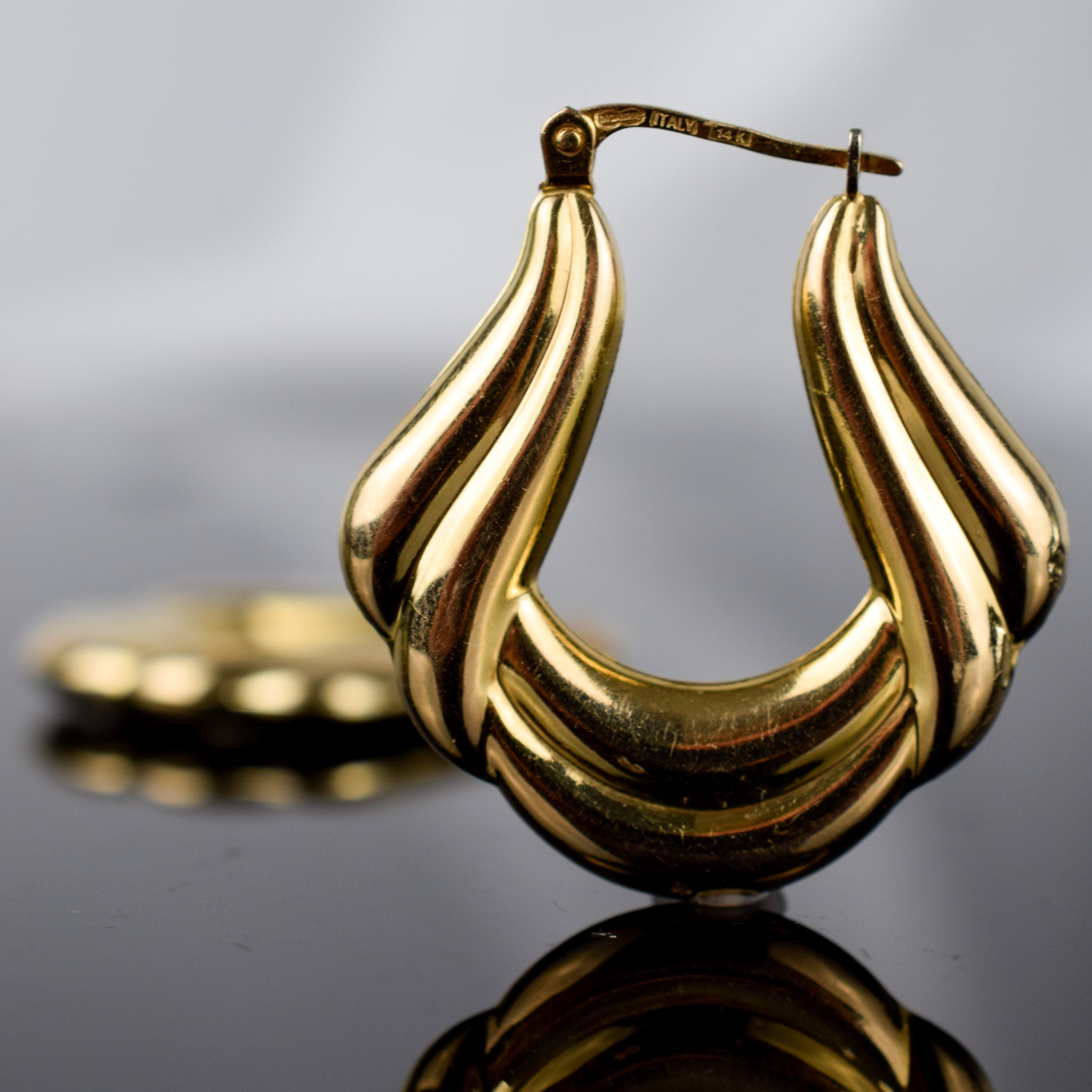 Statement gold hoops for sale, folklor, canada