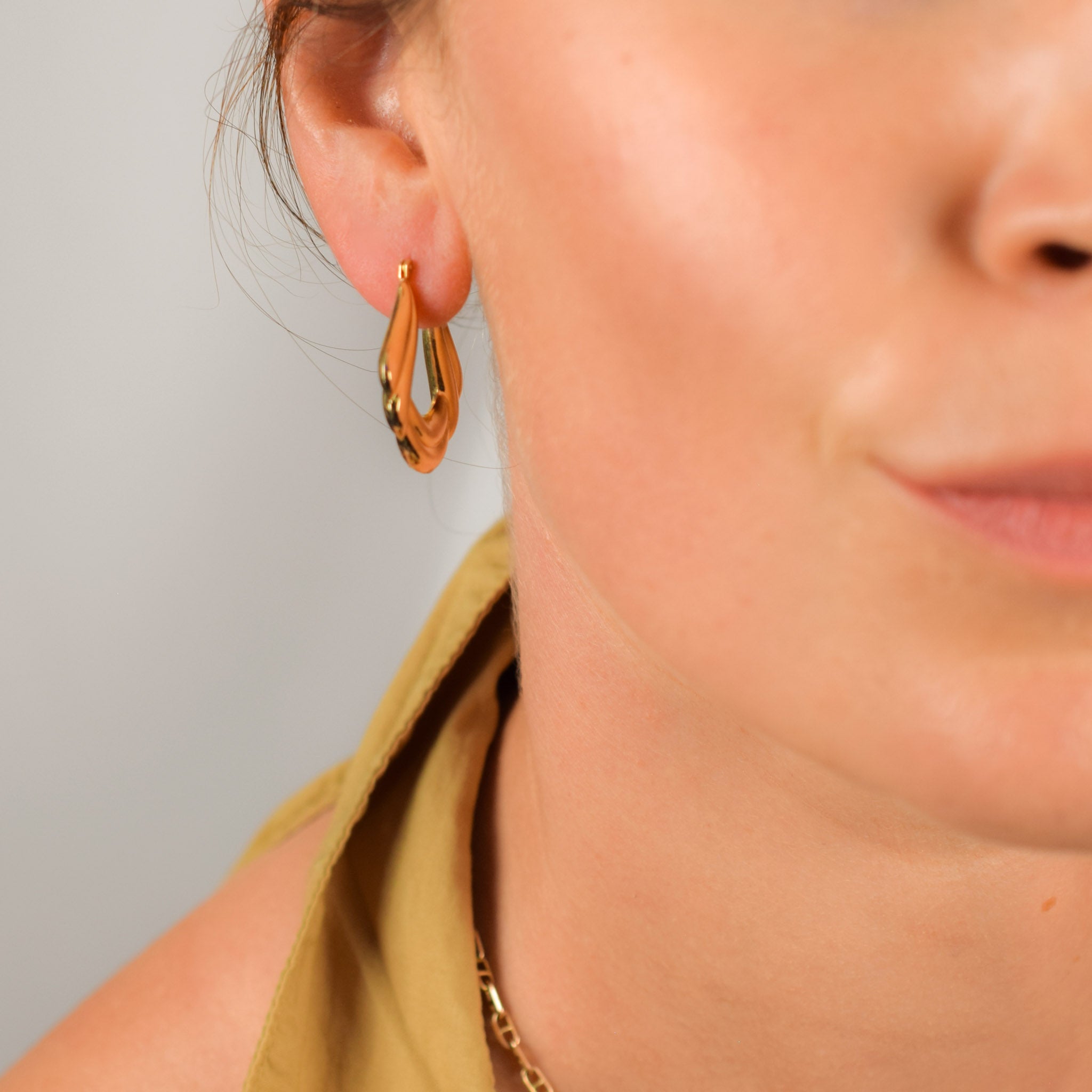 Statement gold hoops for sale, folklor, canada'