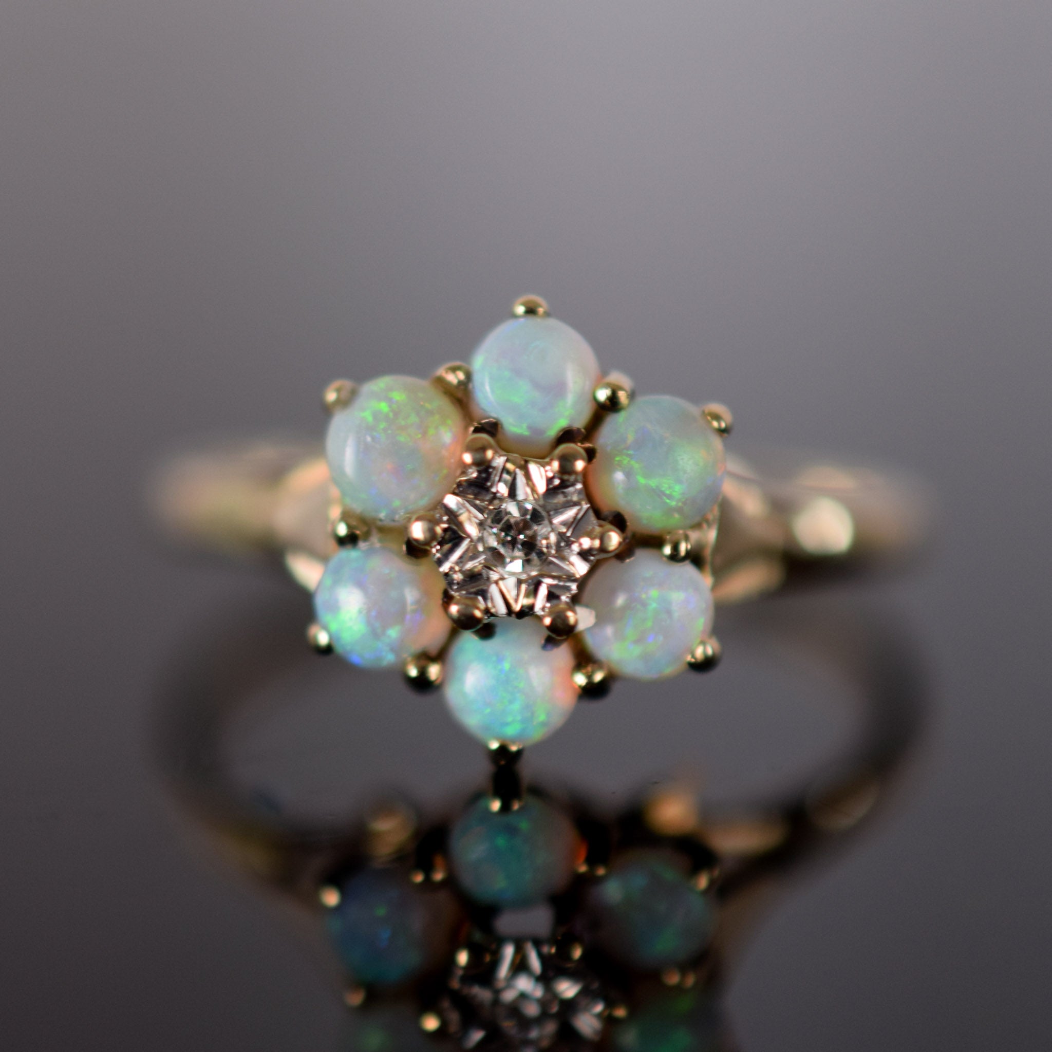 antique opal cluster ring for sale, folklor, canada