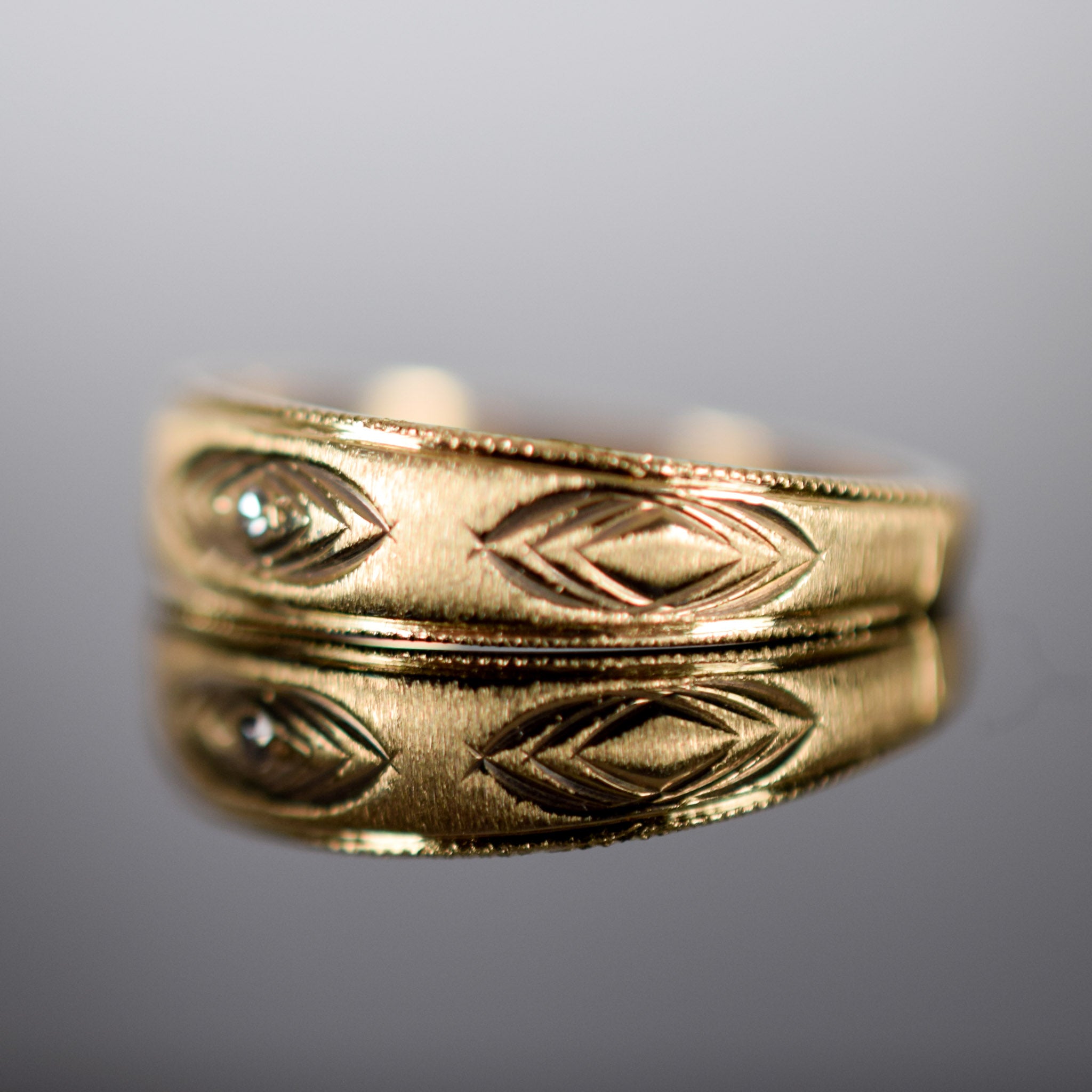 gorgeous intricate gold band for sale, folklor