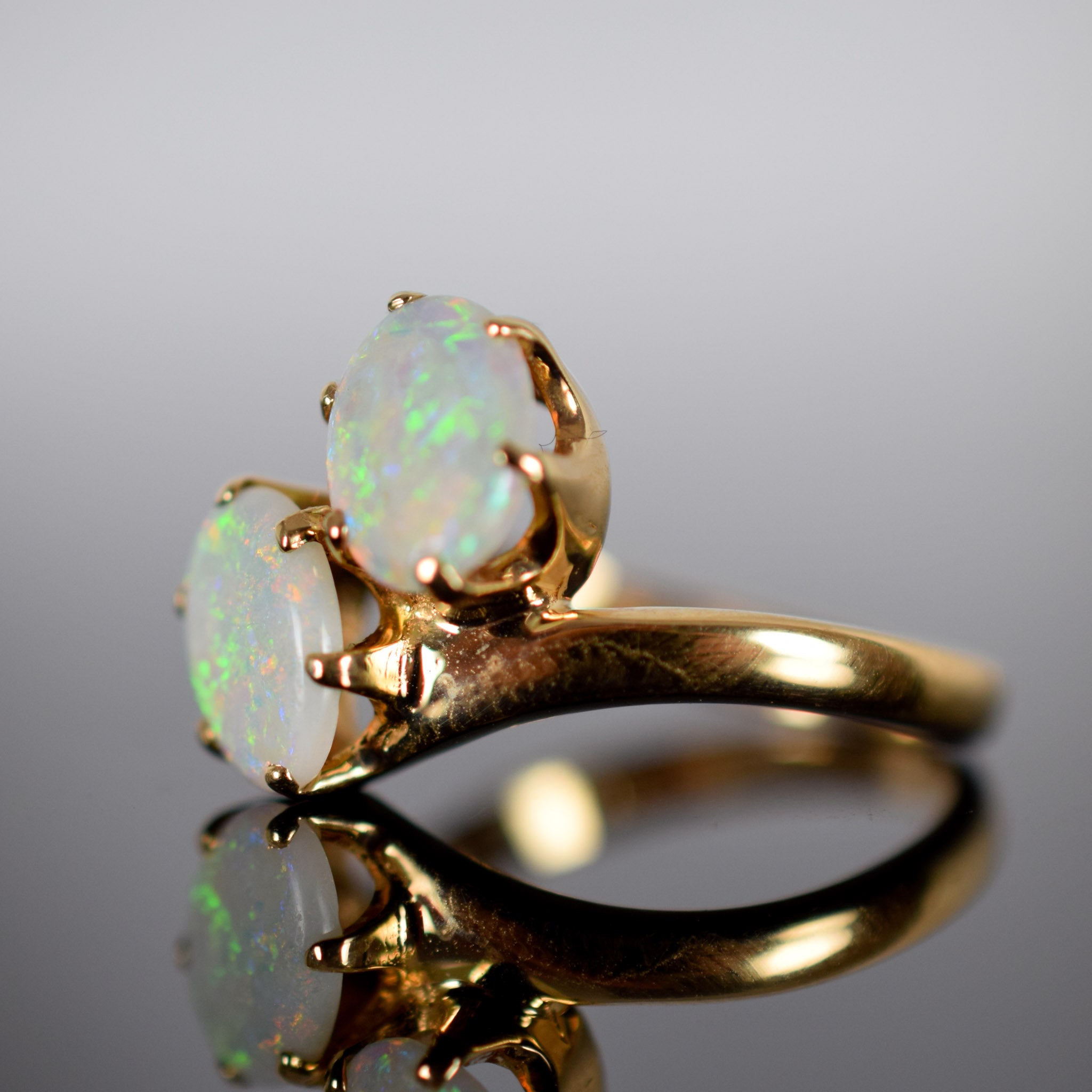 vintage toi et moi opal ring for sale, folklor