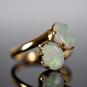 vintage toi et moi opal ring for sale, folklor