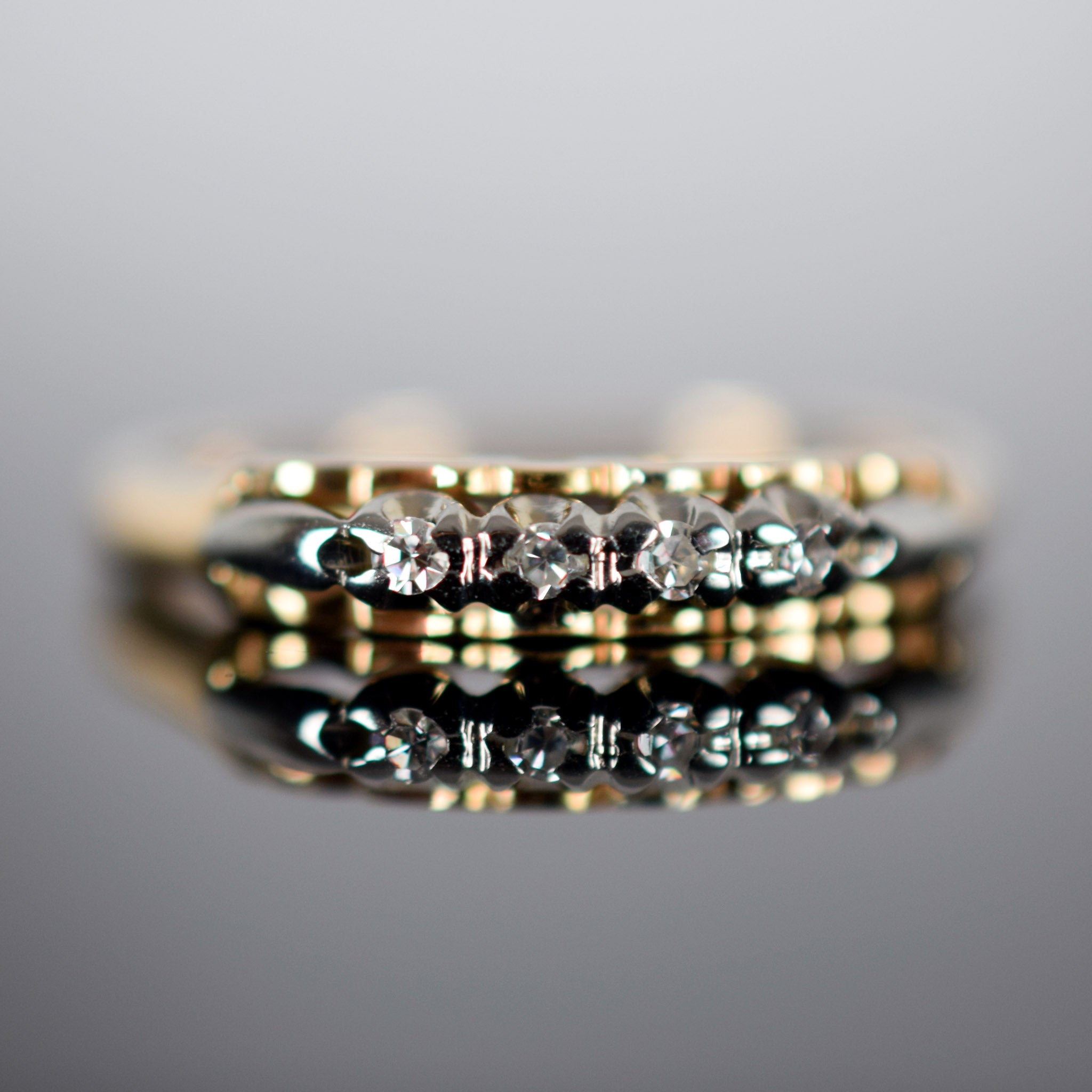 two toned diamond stacking ring for sale, folklor
