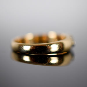 14k bezel set trilogy ring for sale, folklor, canada