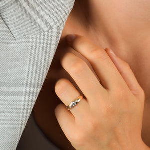Bezel Set Trilogy Ring