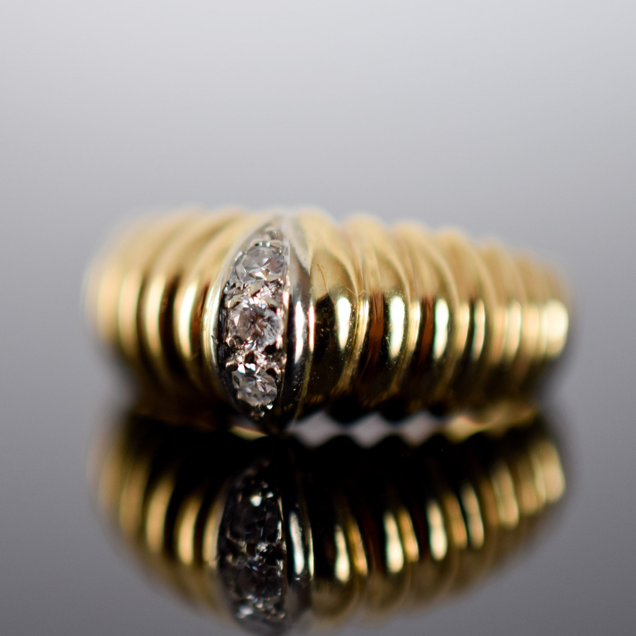 vintage diamond dome ring, folklor, canada