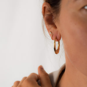 Oval Hoops with Texture