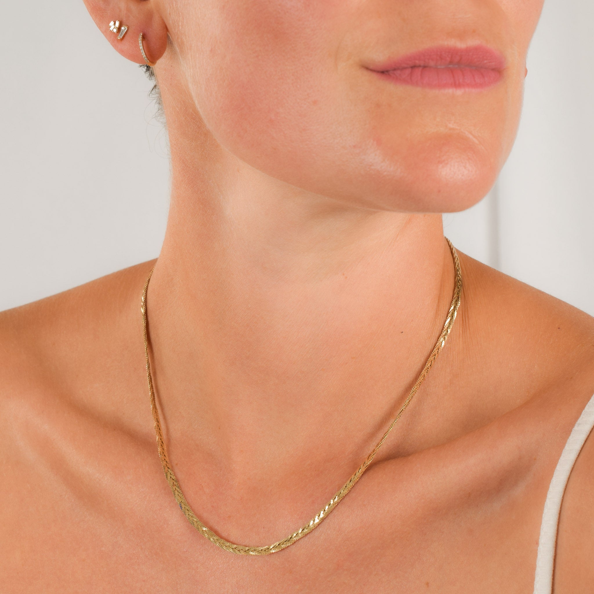 vintage gold necklace, shop folklor vintage jewelry shop