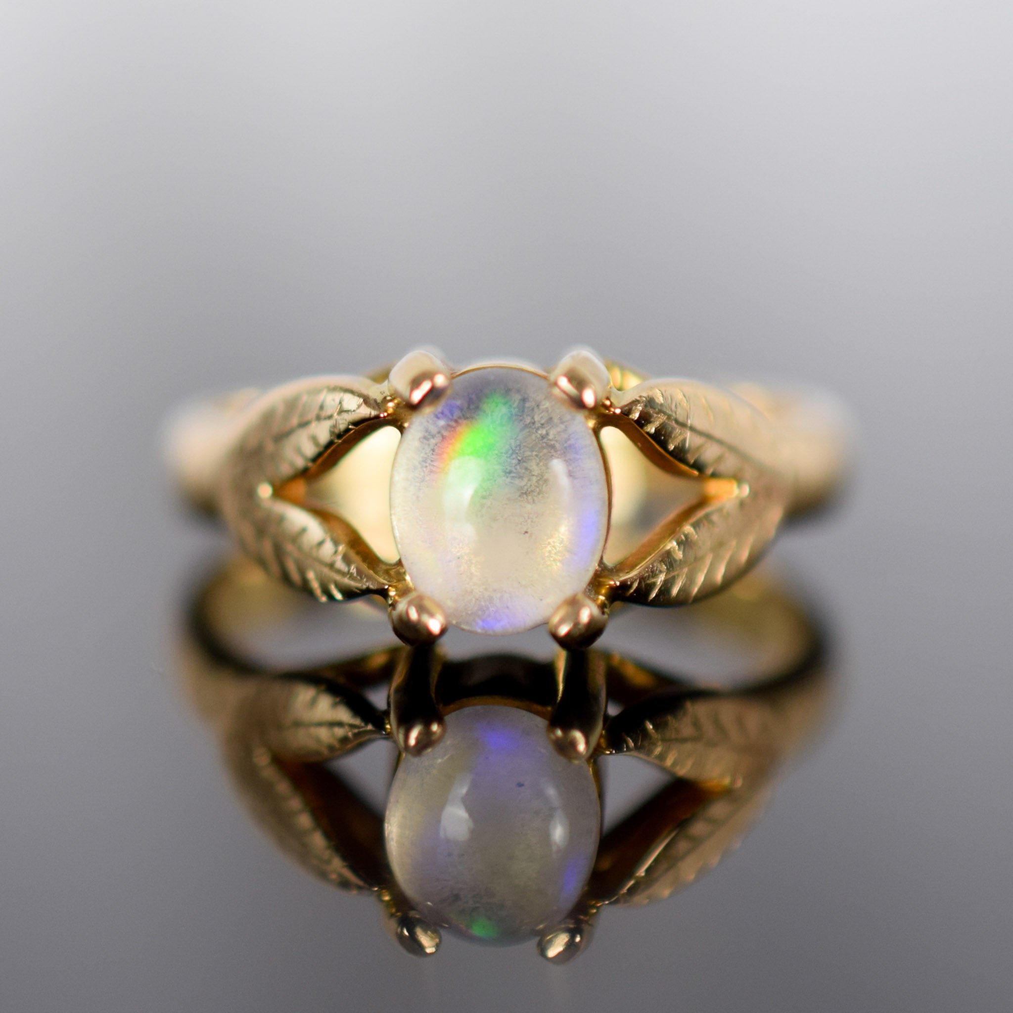 vintage moonstone ring for sale, folklor vintage jewelry shop