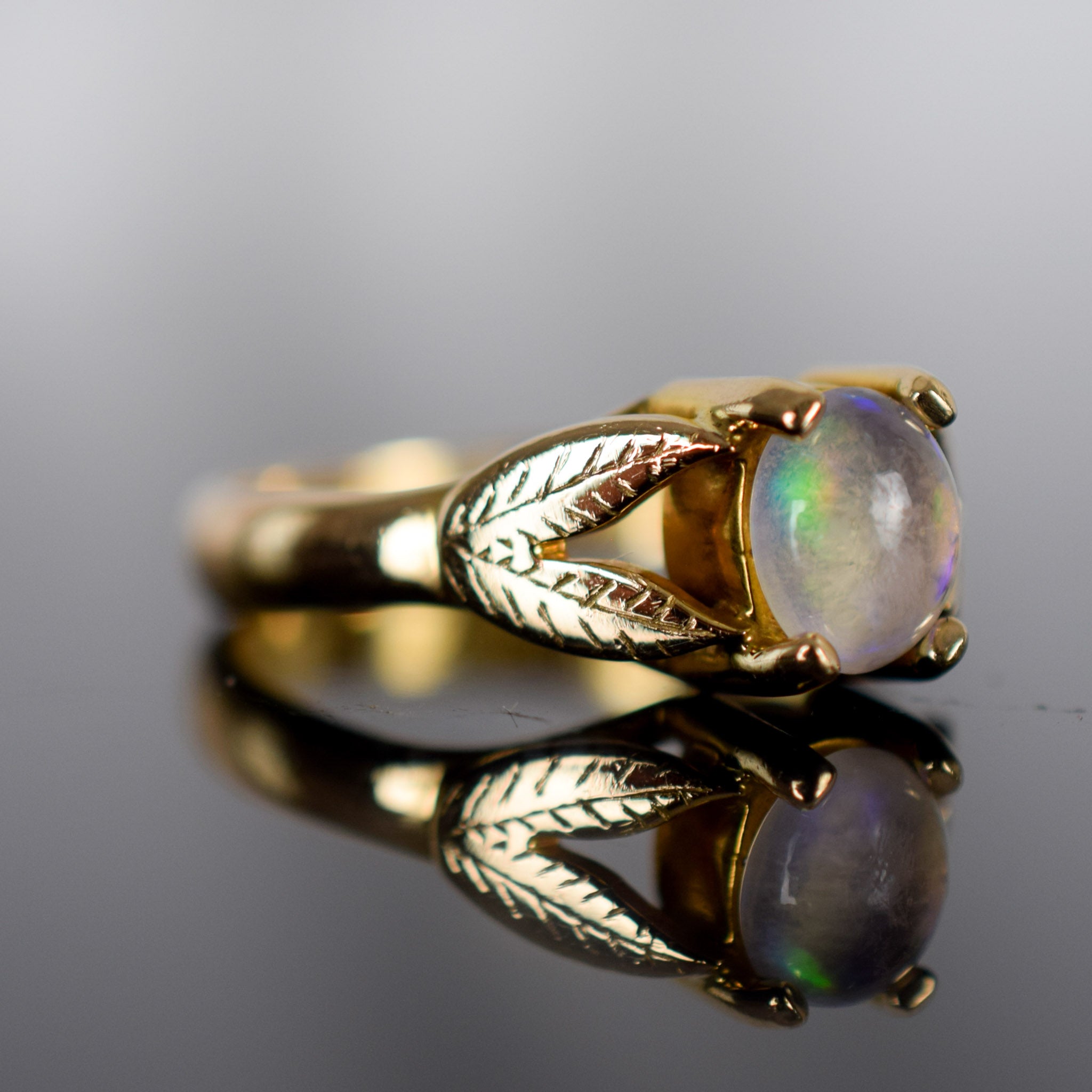 vintage moonstone ring for sale, folklor vintage jewelry shop