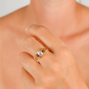 vintage moonstone ring for sale, folklor vintage jewelry shop