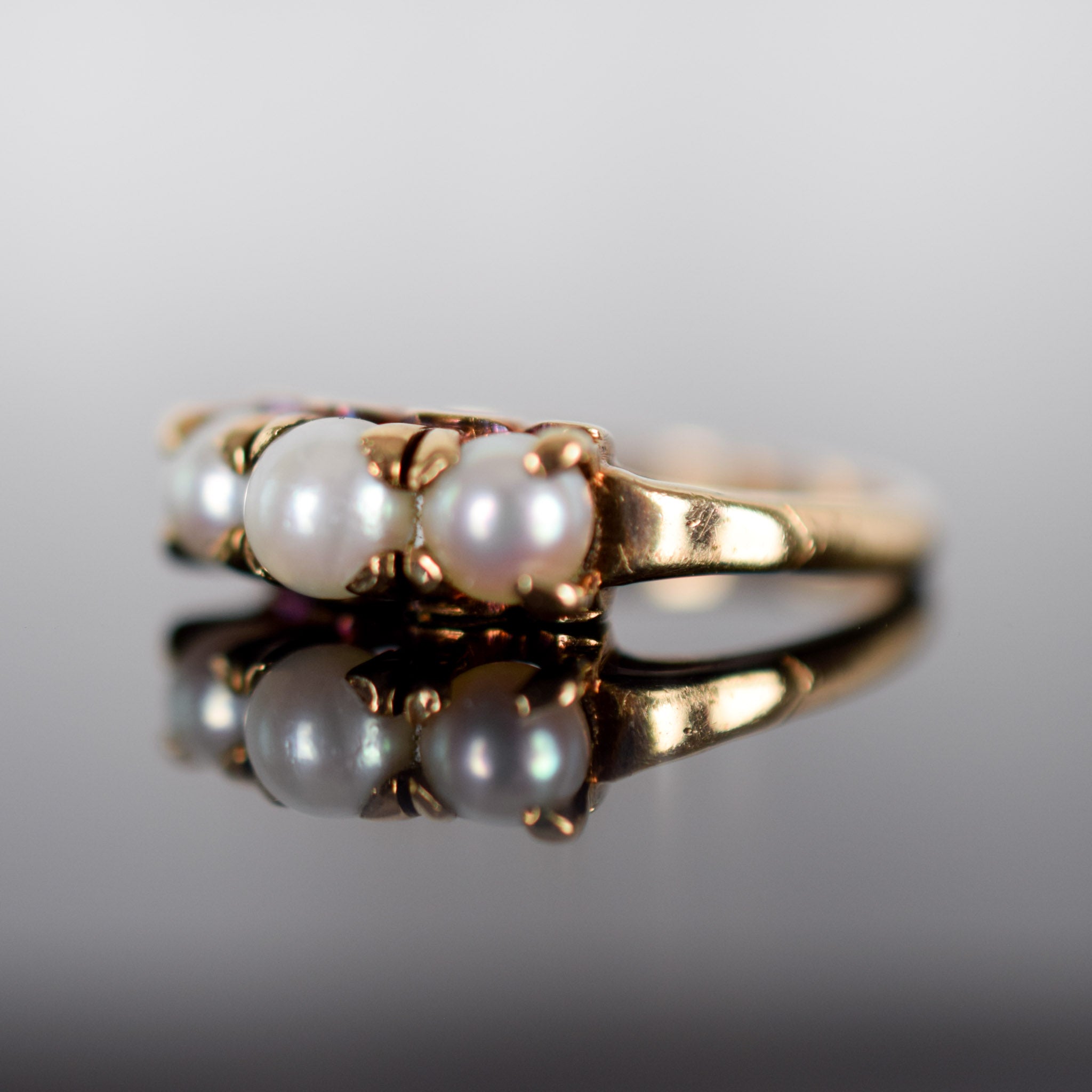 antique gold pearl ring for sale, folklor  