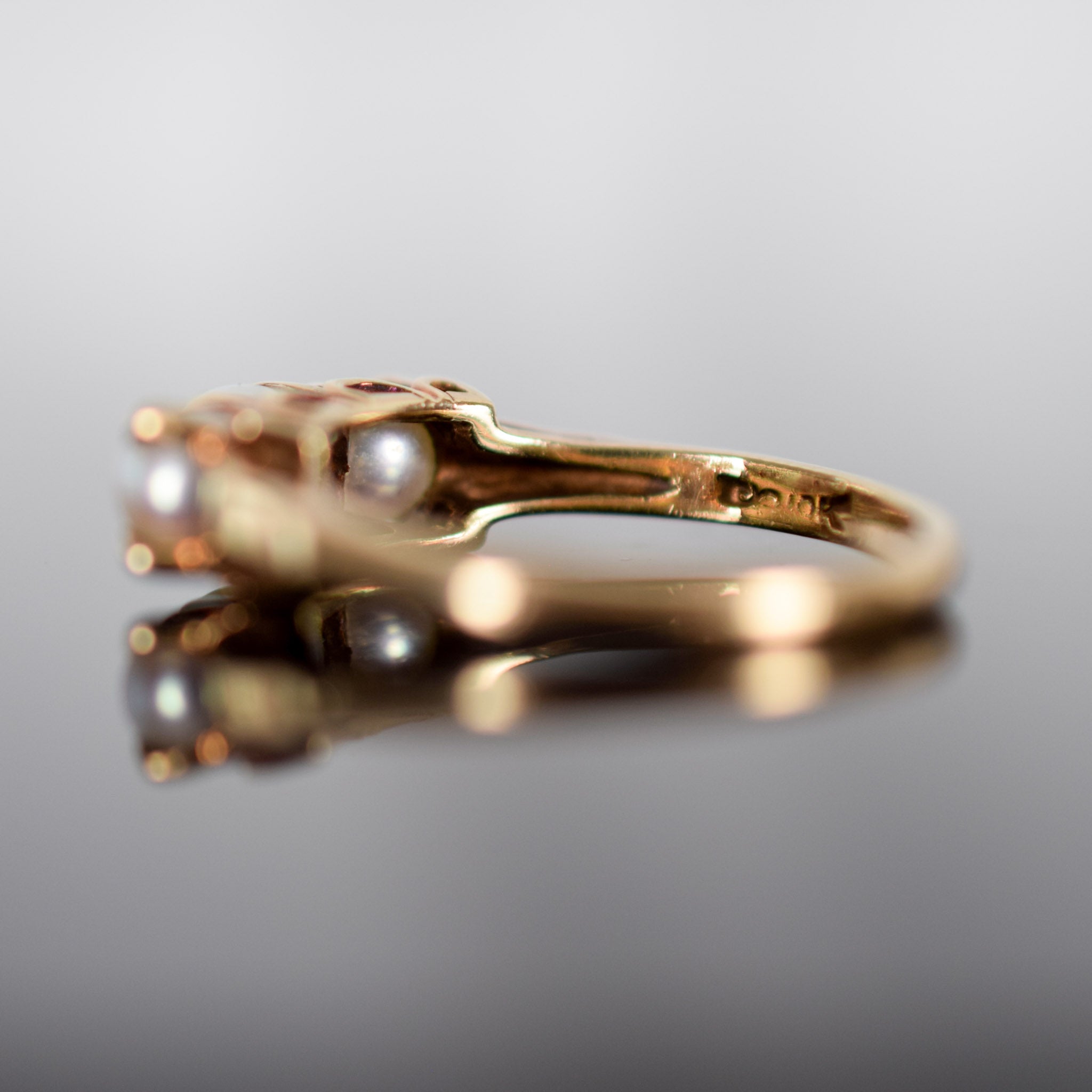 antique gold pearl ring for sale, folklor  